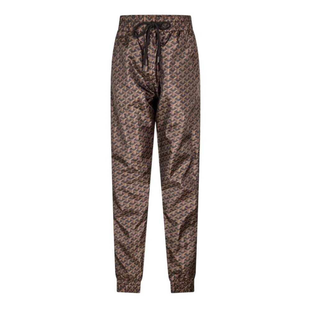 Criminal Damage Mens Louvre Fleece Joggers / Black/Brown